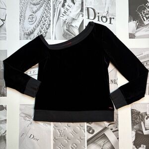 n:PHILANTHROPY Velvet Off the Shoulder Sweatshirt